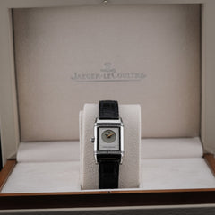 Full set - Jaeger Lecoultre Reverso "Night and Day" en acier et diamand