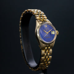 Rolex Datejust Lady en Or jaune Cadran Lapis Lazuli - L'Atelier du Temps