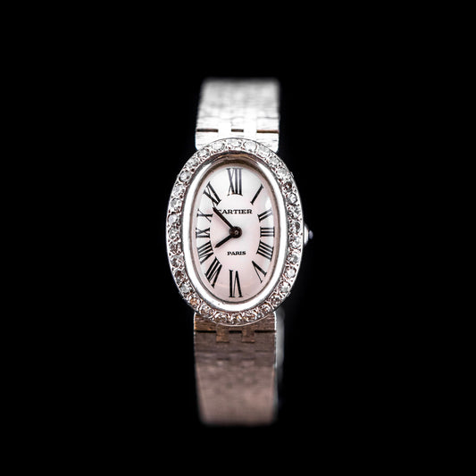 Cartier Baignoire Or Blanc (1970’s)