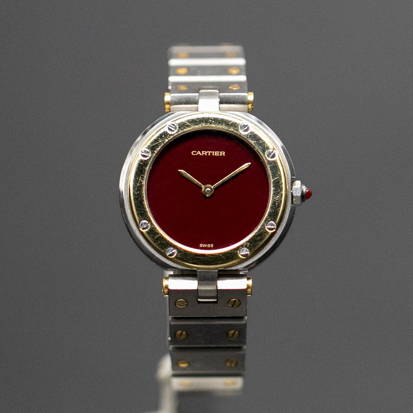Cartier Santos Burgundy - L'Atelier du Temps