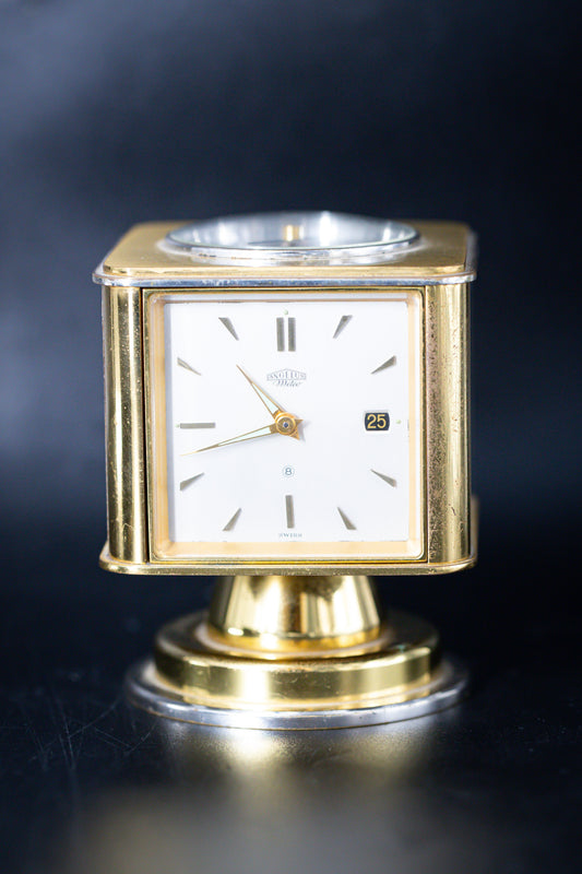 Pendulette Angélus Météo Plaqué Or - L'Atelier du Temps