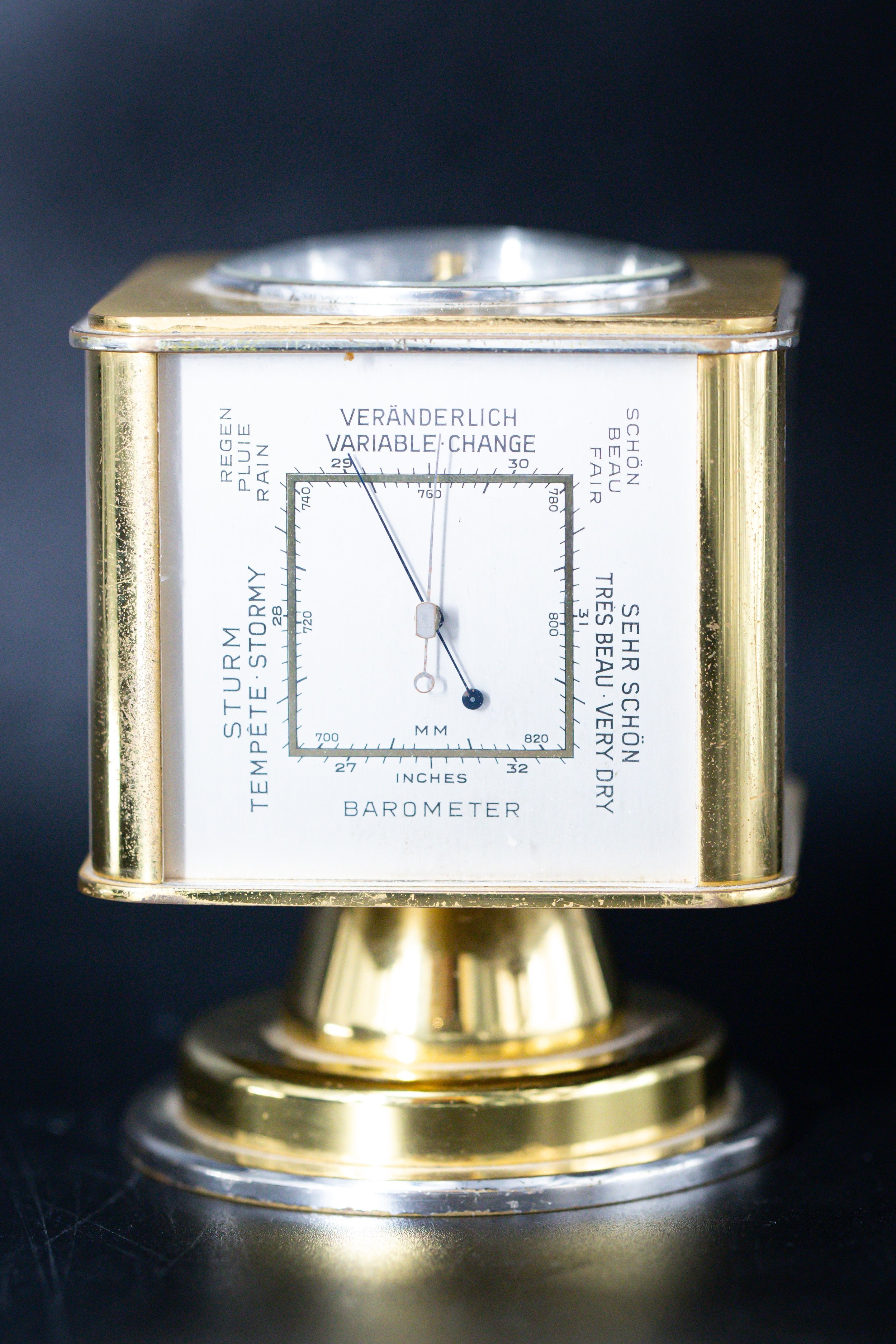 Pendulette Angélus Météo Plaqué Or - L'Atelier du Temps