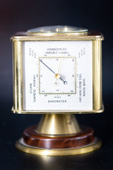 Pendulette Angélus Météo Plaqué Or et Marquéterie - L'Atelier du Temps