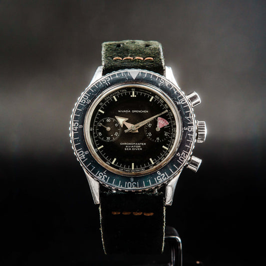 Nivada Grenchen Chronomaster Aviator Sea Diver - Valjoux 92 - L'Atelier du Temps