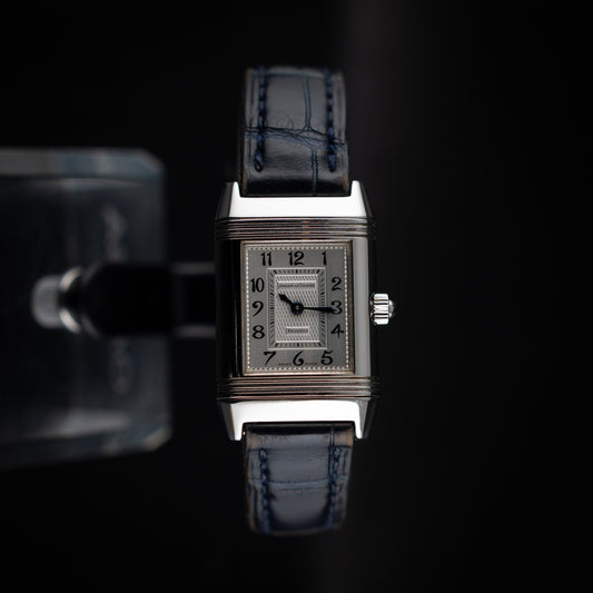Full set - Jaeger Lecoultre   Reverso  "Night and Day" en acier et diamand