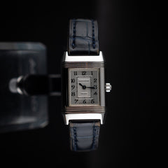 Full set - Jaeger Lecoultre   Reverso  "Night and Day" en acier et diamand
