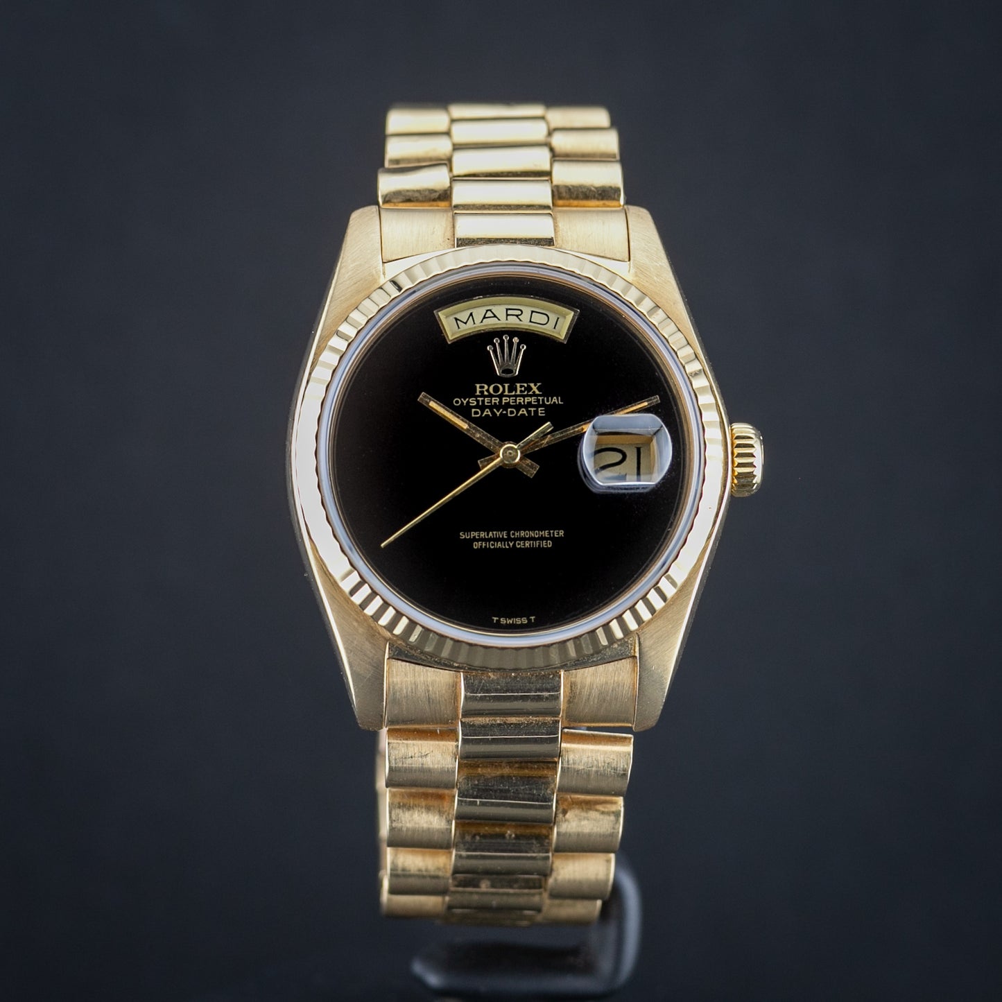 Rolex Day-Date ref 18038 cadran onyx