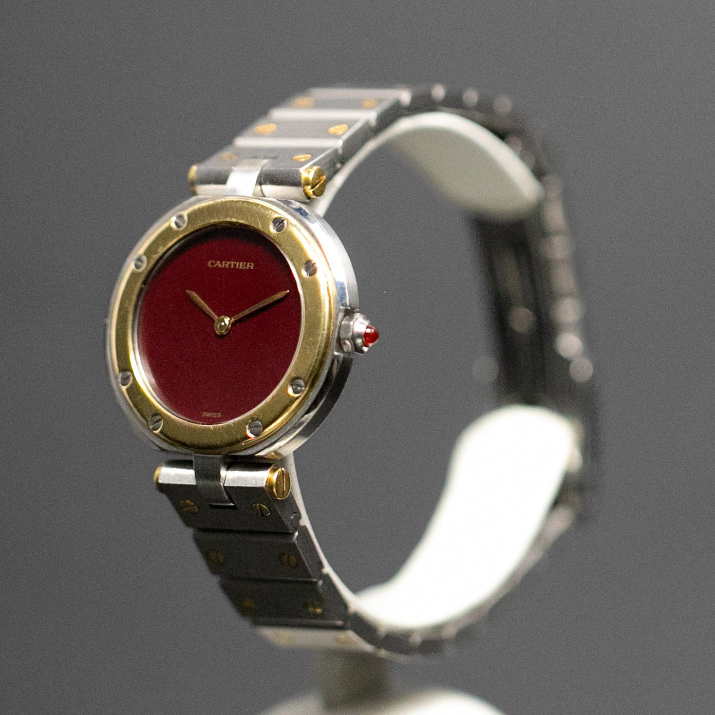 Cartier Santos Burgundy - L'Atelier du Temps