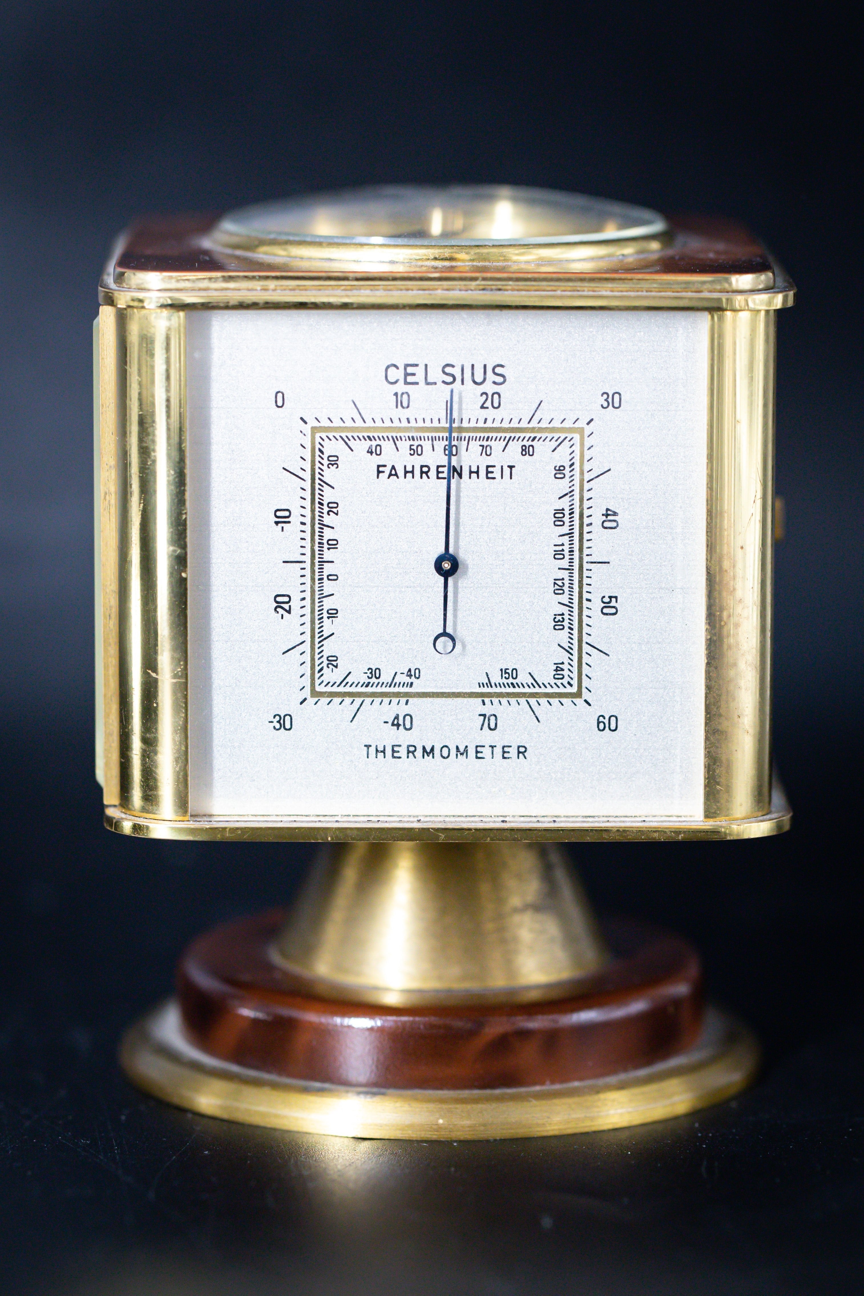 Pendulette Angélus Météo Plaqué Or et Marquéterie - L'Atelier du Temps