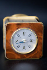Pendulette Angélus Météo Plaqué Or et Marquéterie - L'Atelier du Temps