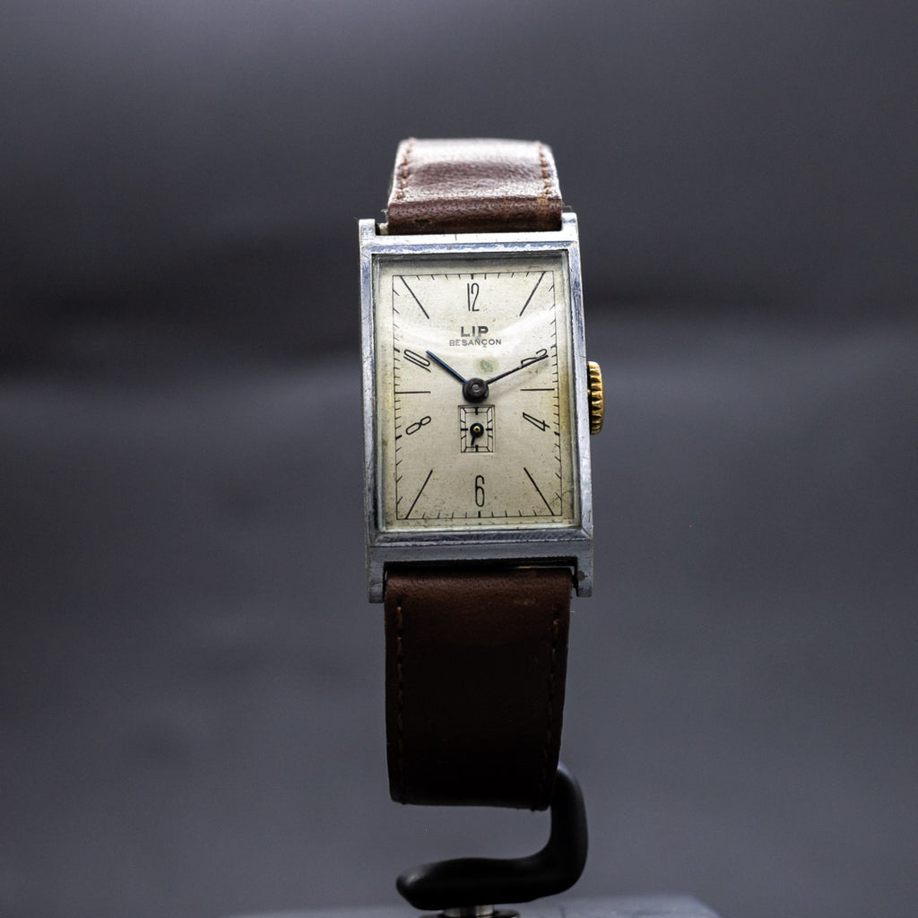 Cadran Pour Montre Lip T18 - Neuf De Stock (NOS) - Blanc - Pièce Collection Ou Réparation