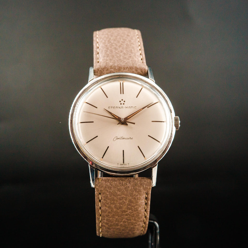 Montre Vintage ETERNA-MATIC Automatique Des Années 60 - Acier - Avec Dateur - Très Bon état