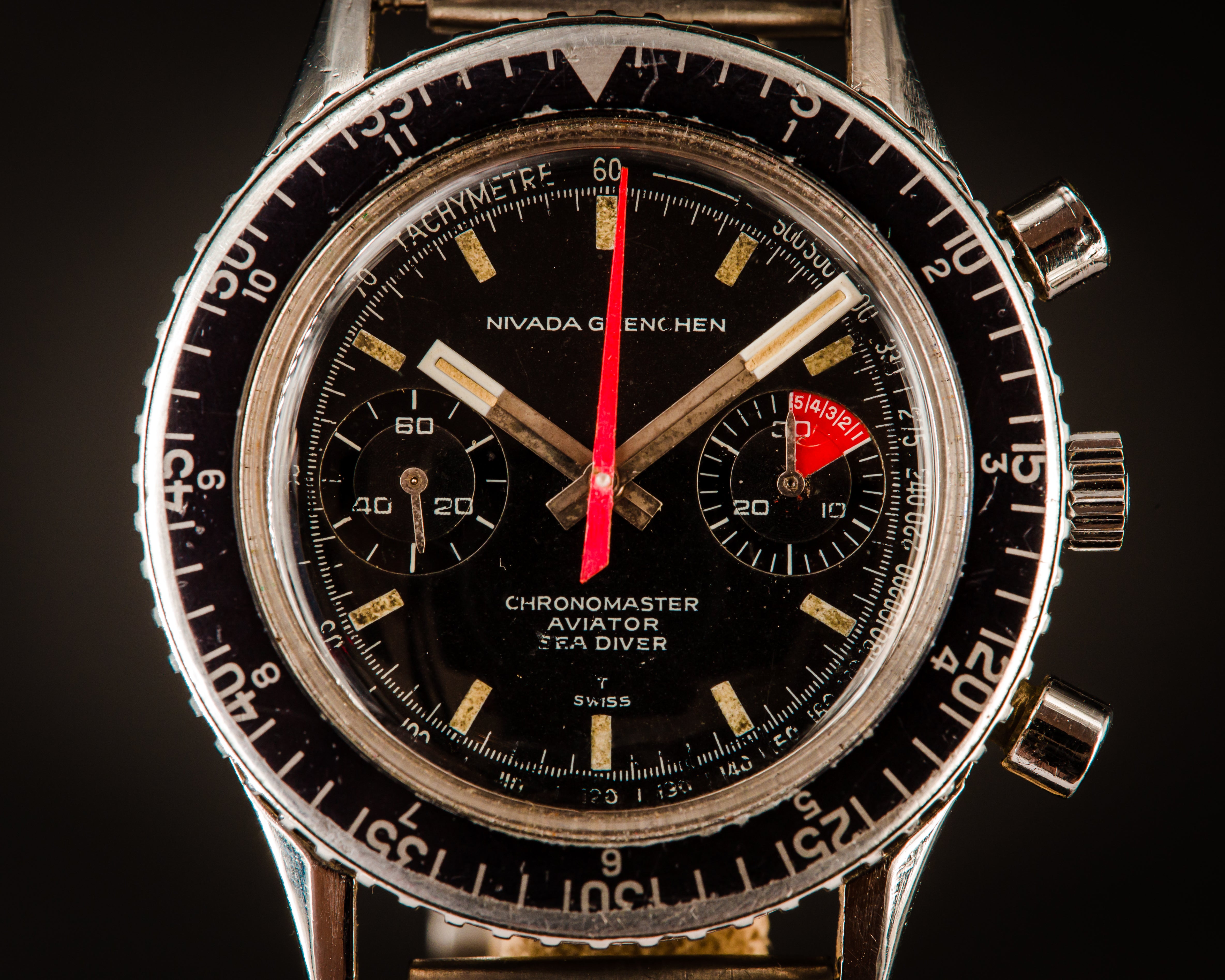 Nivada Grenchen Chronomaster Aviator Sea Diver - L'Atelier du Temps