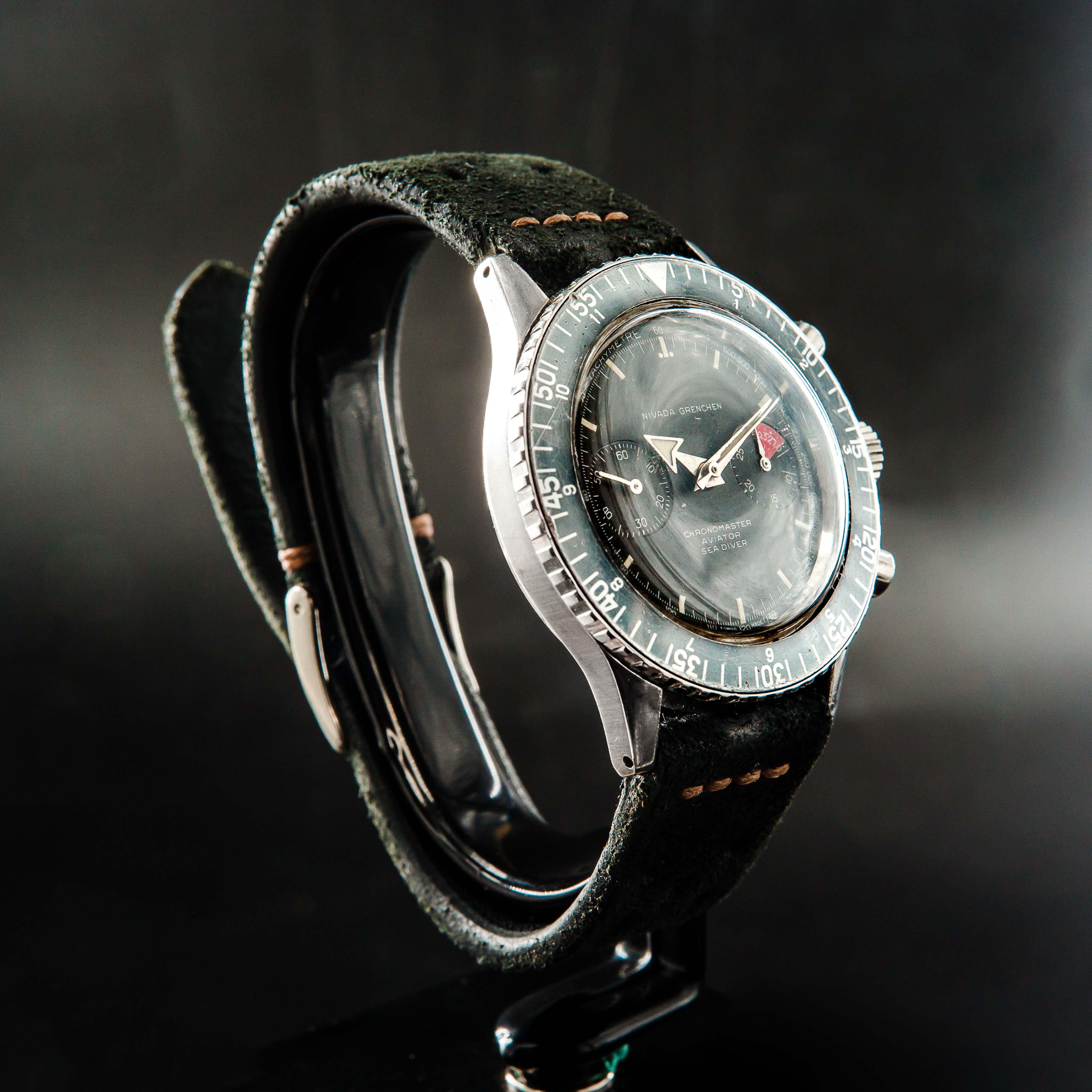 Nivada Grenchen Chronomaster Aviator Sea Diver - Valjoux 92 - L'Atelier du Temps